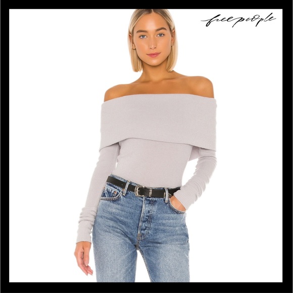 Free People Sweaters - NEW FREE PEOPLE OFF THE SHOULDER RIBBED SWEATER